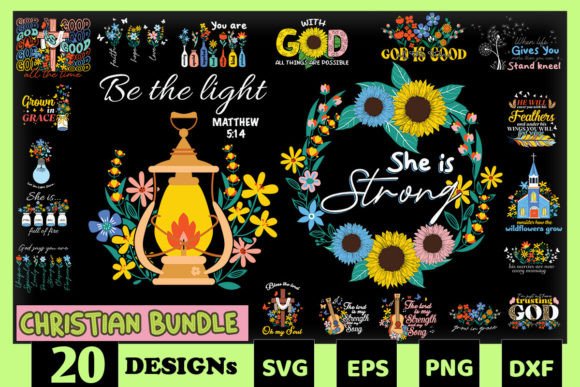 Christian Bundle SVG 20 Designs for Crafts