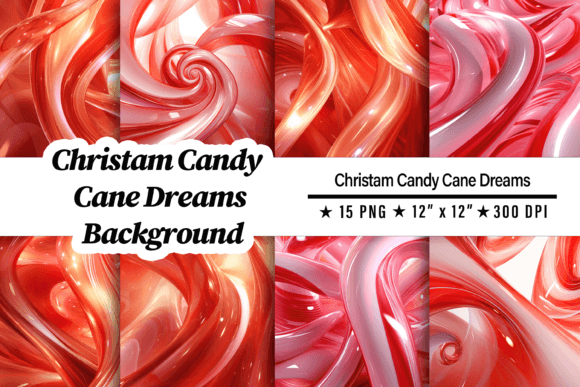 Christian Candy Cane Dreams Background