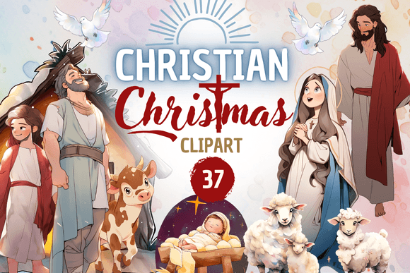 Christian Christmas Clipart & Illustrations