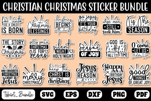 Christian Christmas Sticker Bundle