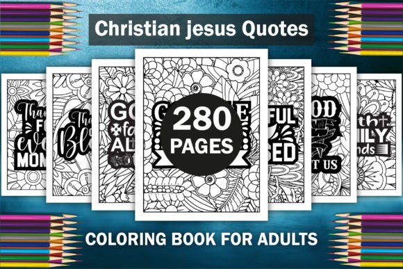 Christian Quotes Coloring Book Bundle and Coloring Pages Amp