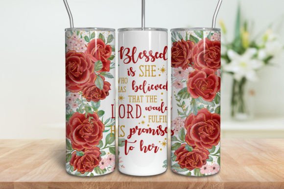 Flower Christian 20oz Skinny Tumbler