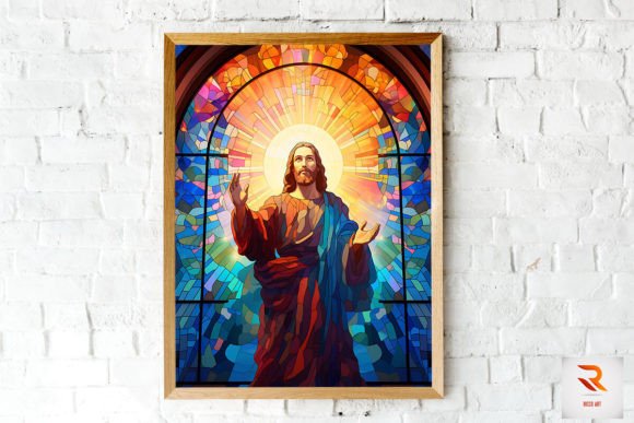 Jesus Church Glass Window Wall Art and Backgrounds
