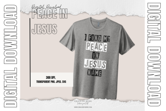 Peace in Jesus Mens Christian Design and Print Templates