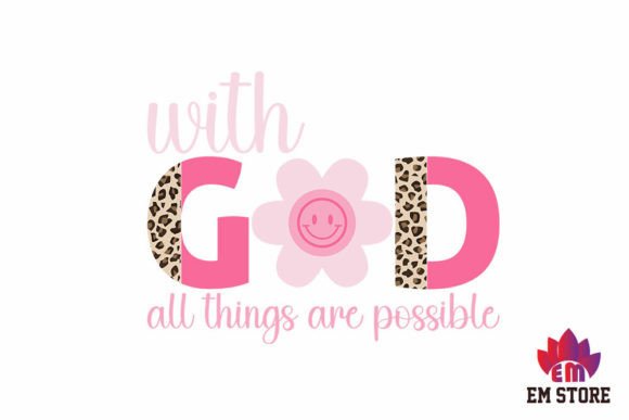 Retro Christian SVG Design, with God All and Crafts