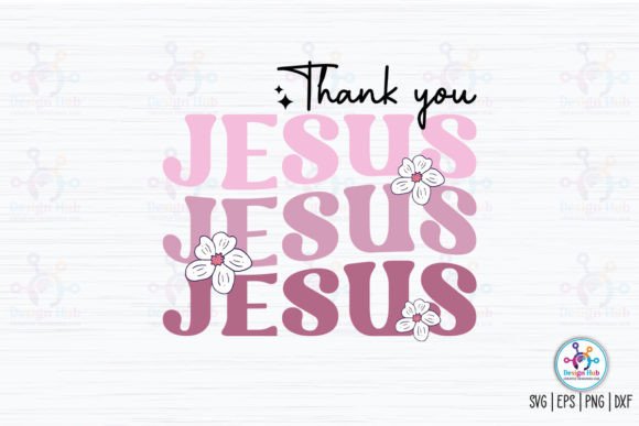 Thank You Jesus Retro SVG for Crafts